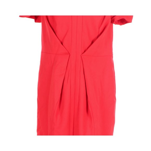 NWT Escada Natasha Red Short Sleeve Cocktail Dress w/ V-Cut Neckline - 44 /US 14 - Picture 3 of 11